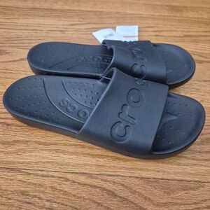 CROCS Unisex Classic Black Slide Sandals Women's Size 8 Men's Size 6 NWOB